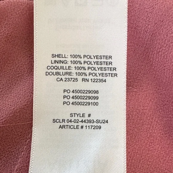 Aritzia Wilfred Amore Cami NWT Dusty Rose Ruffle Tie-Front Chiffon Tank - Picture 13 of 13